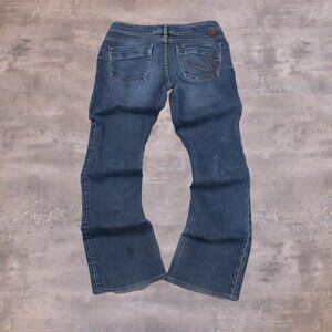 00's Silver lael Flair Boot Cut Baggy Realx Fit low Rise Denim Jean's Pant's